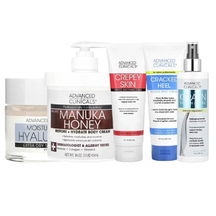 Advanced Clinicals头发Cracked免洗Heel护理Keratin霜Hyaluronic