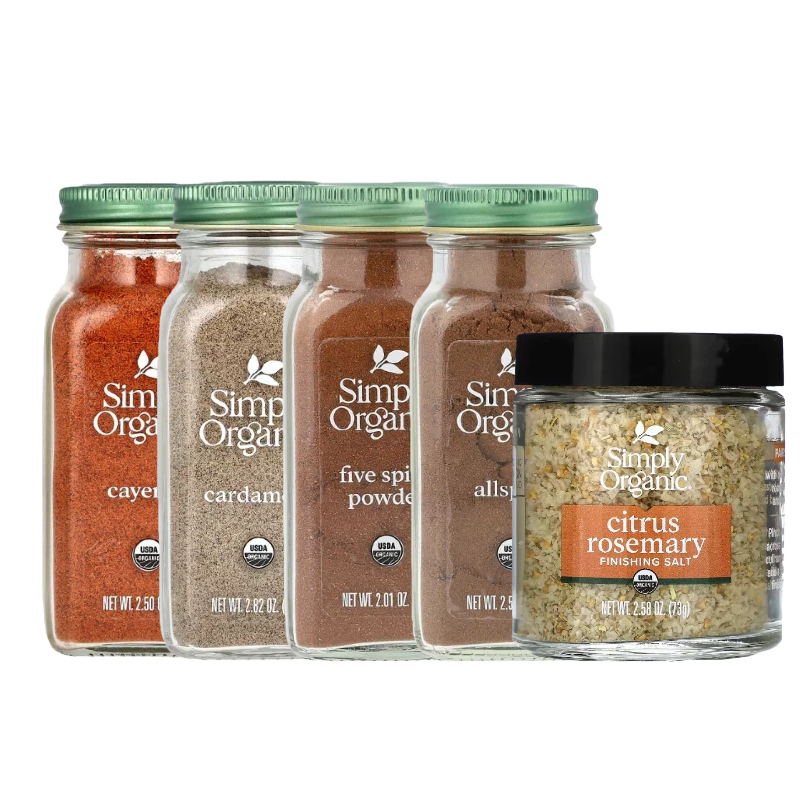 Simply Organic南瓜香豆蔻调味盐料多香果芥末咖喱卡宴辣椒青柠粉