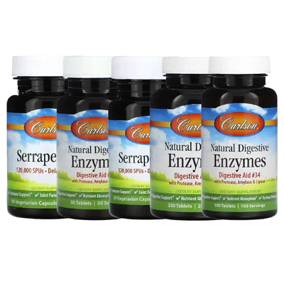 Carlson天然消化酶片舍雷肽酶