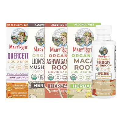 MaryRuth's有机猴头菇儿童Cocomelon幼儿接骨木果液体滴剂咀嚼片