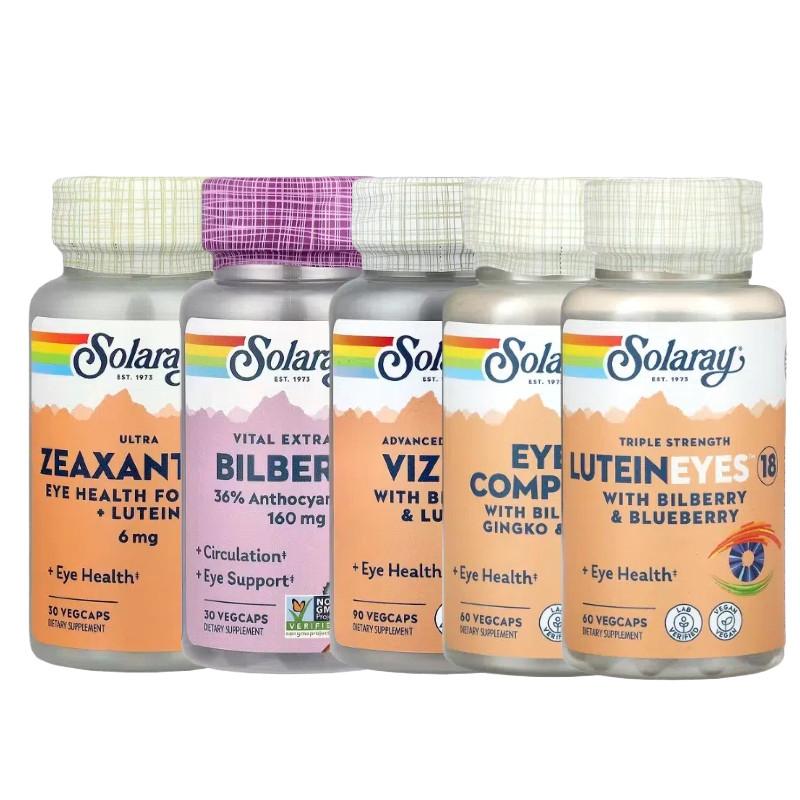 Solaray玉米Advanced Formula Vizion欧洲越橘叶黄素质LuteinEyes