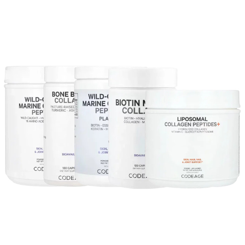 CodeAge海洋GLP-1多关骨汤节水解肠胶原蛋白头多肽粉+益生菌道发