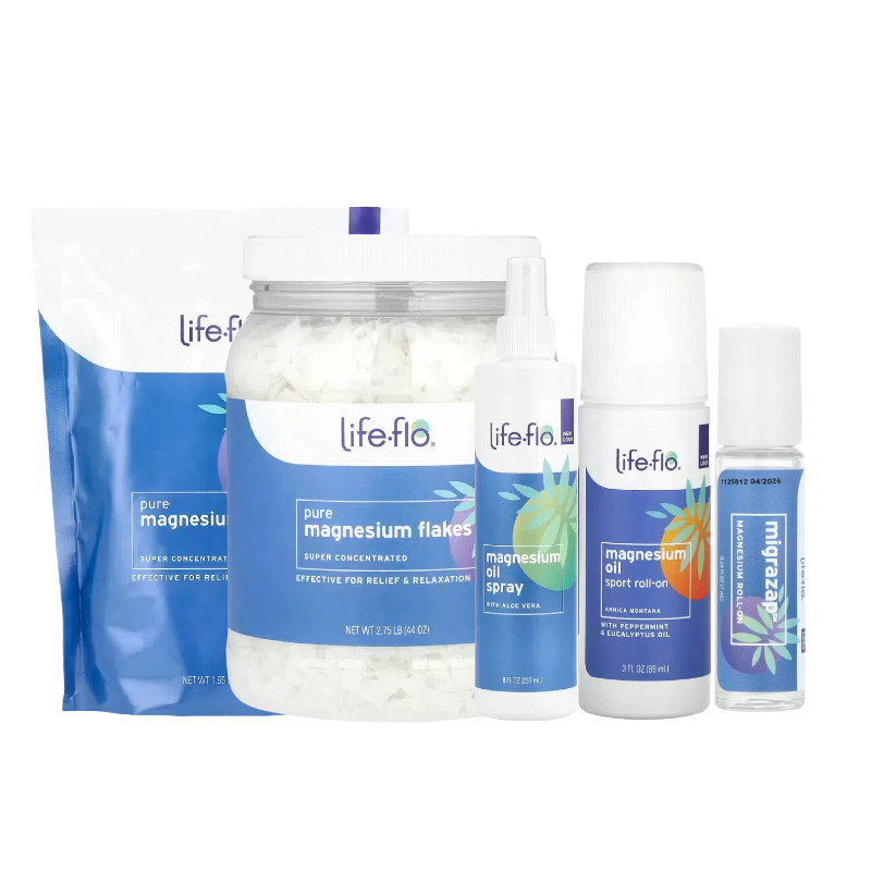 Life-flo全纯镁片夜用运动喷雾生物维生素滴剂E油液态碘视黄醇A