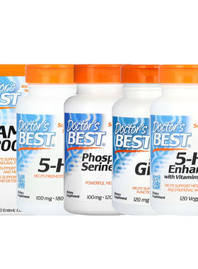 Doctor s Best吡咯喹啉醌PQQ茶氨酸镇静舒缓L-色氨酸大脑用镁SAMe