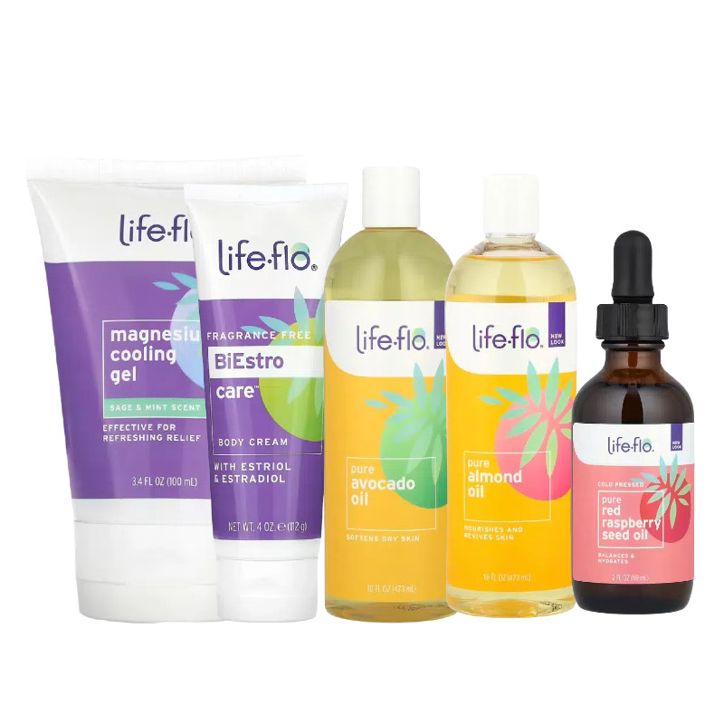 Life-flo有机全琼崖海棠全净摩洛哥坚果玫瑰果籽芝麻液体椰子杏油