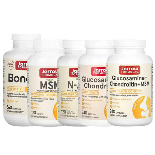 Jarrow Formulas素食氨基葡萄糖胺NAG软骨素MSM骨骼BoneUp粉N-A-G