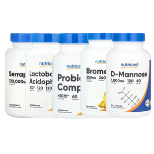 Nutricost消化槲皮素菠萝胃蛋白乳糖舍雷肽酶粉乳酸益生菌NCFM元