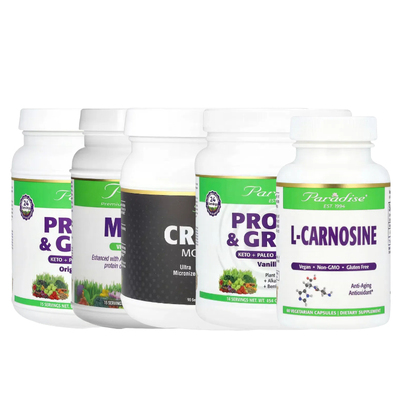 Paradise Herbs一水肌酸Sun Theanine L-茶氨酸 L-肌肽素食胶囊