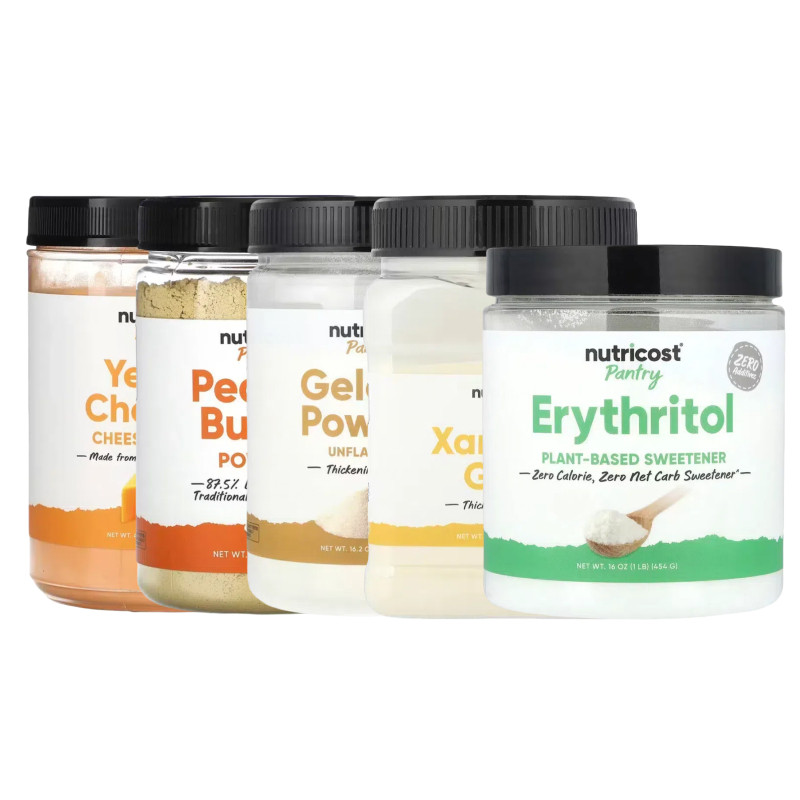 美国原装Nutricost Pantry德麦拉拉蔗赤藓糖醇白黄切达奶酪椰子粉