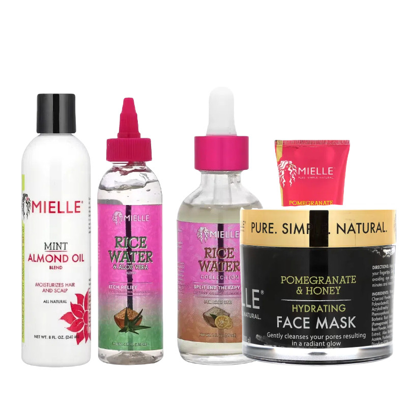 Mielle巴旦木油保湿面膜石榴蜂蜜糖粒磨砂膏迷迭薄荷香线纹霜