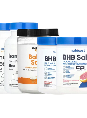 Nutricost吡啶甲酸BHB锌Salts铬goBHB盐钾+镁钠Ferrochel铁螯合物