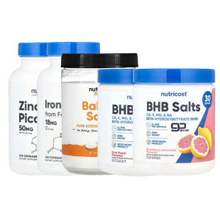 Nutricost吡啶甲酸BHB锌Salts铬goBHB盐钾+镁钠Ferrochel铁螯合物
