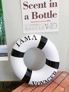 浪花兄弟 水手风黑白条纹儿童游泳圈男女加厚成人通用亲子款泳圈