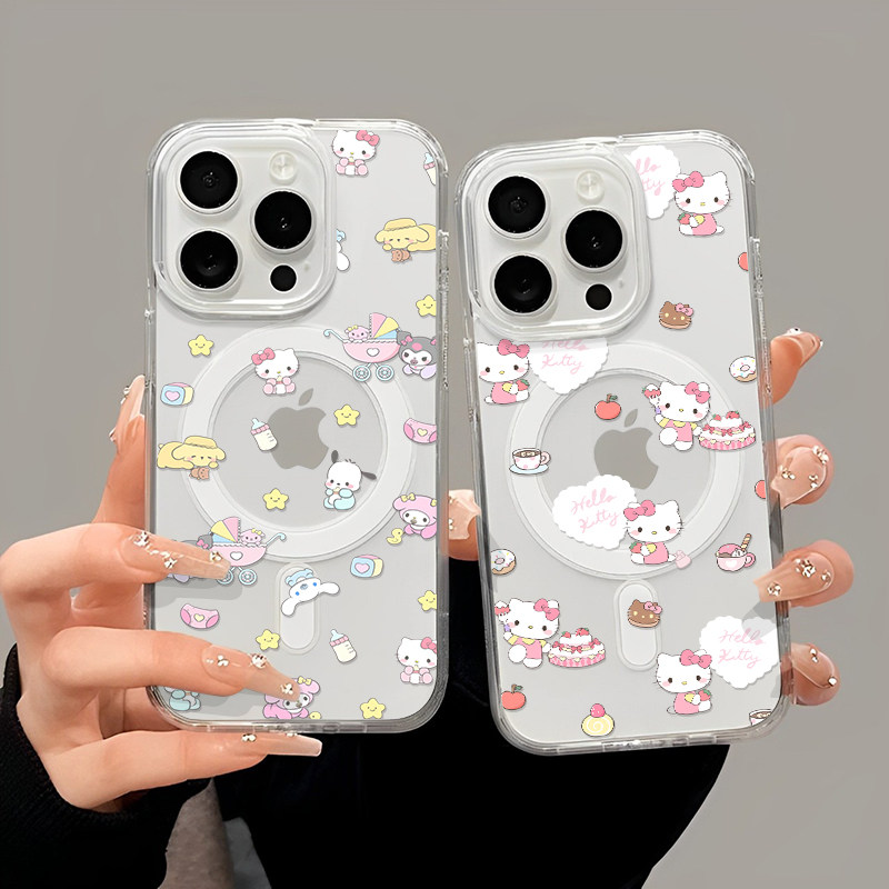 三丽鸥kitty适用于iPhone17苹果15promax手机壳透明磁吸全包款11/16保护壳13/14/XR/XS硬壳亚克力三星S26/S25图片