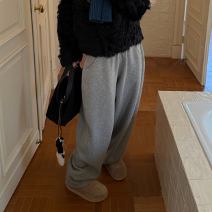 团宠 女香蕉裤 醋酸长绒棉松紧腰休闲长裤 新款 子 2025冬季 CHU楚妞