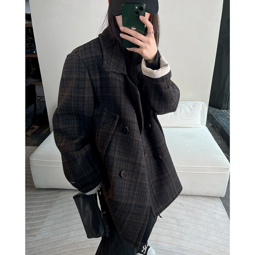 西装春季新款女复古英伦外套