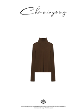 CHU楚妞[微米]高领天丝羊毛打底上衣2026春季新款女原创复古毛衫