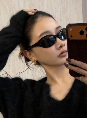 CHU楚妞猫眼小黑框太阳镜墨镜SP25159