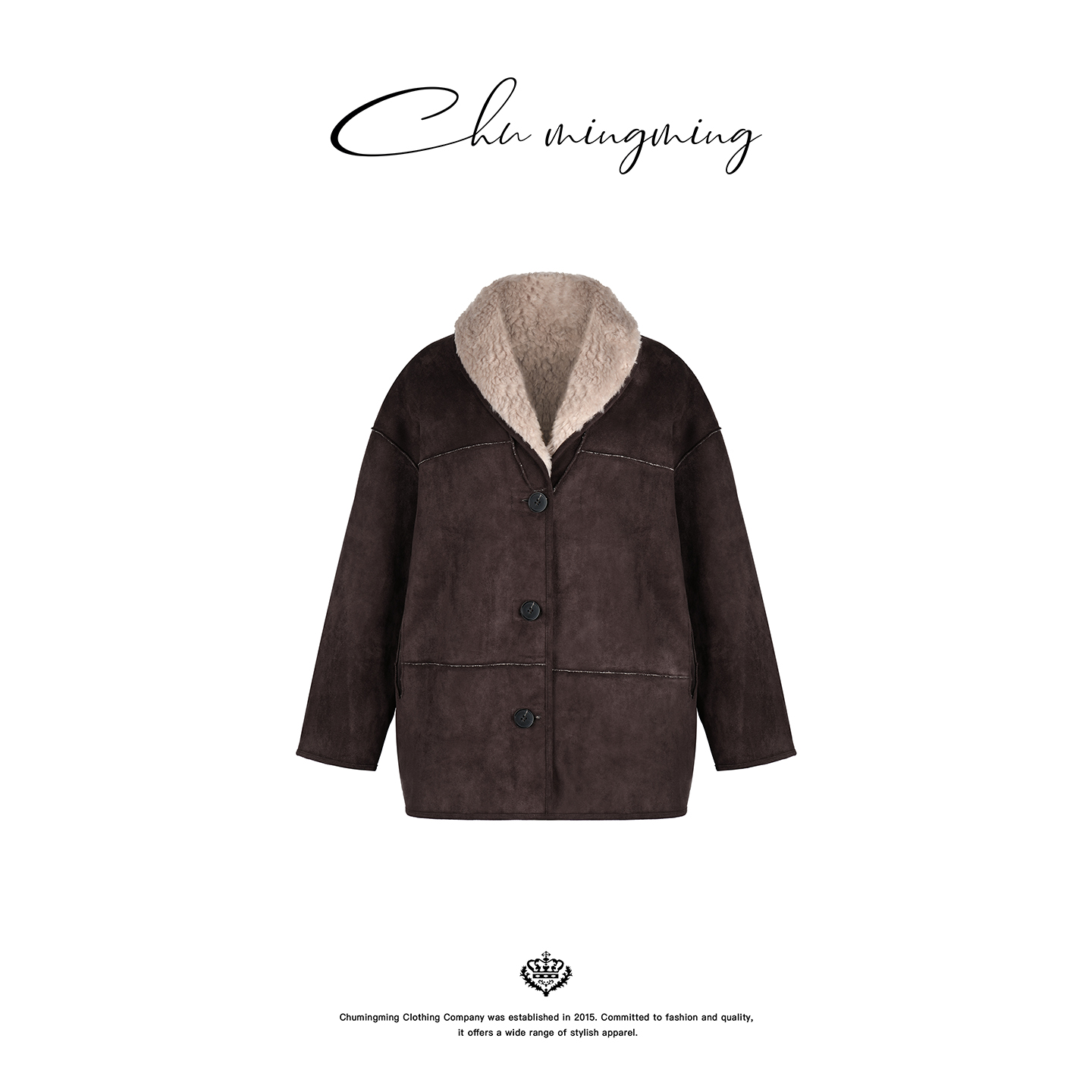 CHU楚妞【蔓尔】绵羊毛短外套OS2508