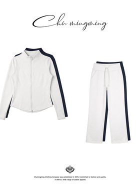 CHU楚妞[有氧套装]凉感软糯弹力卫衣卫裤显瘦套装WB2601