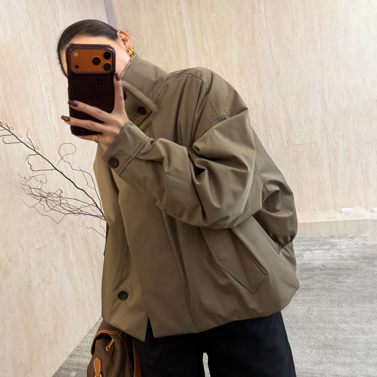 95鹅绒紫狐毛毛领轻奢羽绒服外套