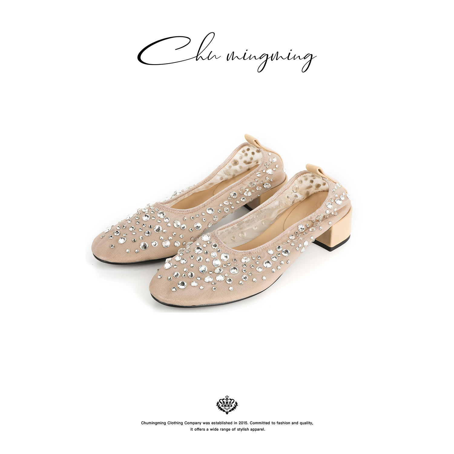 CHU楚妞烫钻网纱休闲鞋女式2025夏季新款仙女风芭蕾玛丽珍单鞋子,女鞋,浅口单鞋,淘宝优惠券,粉丝福利购,淘宝优惠卷