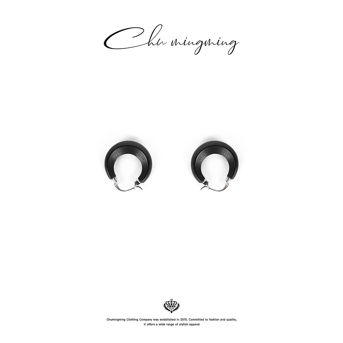 CHU楚妞穹顶檀木耳环SPMS2502