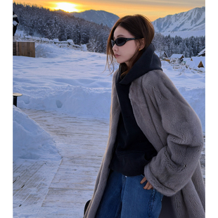 新款 CHU楚妞 水貂毛貂皮皮草2025冬季 芬兰短二长款 女外套 雾裘