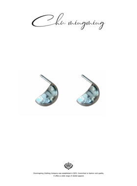 CHU楚妞椭圆耳环耳钉2025女士夏季新款小众高级感耳饰耳坠配饰