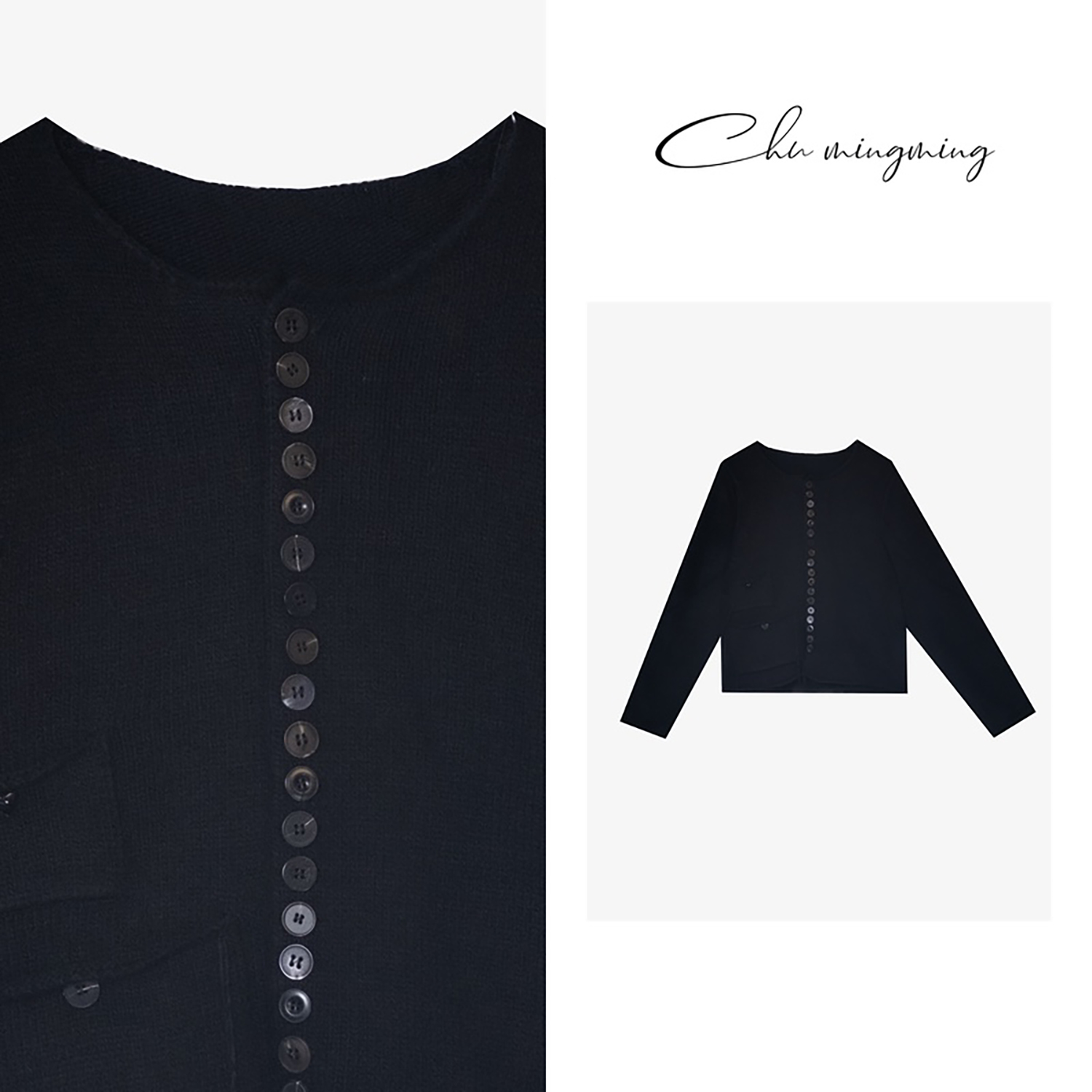 [CHU/2025SSNEW][记号]气质时尚单排扣流苏开衫FF1126