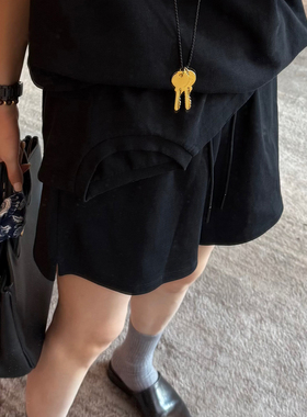 CHU楚妞[富二代]纯棉系带抽绳休闲短裤2026夏季新款女百搭裤子