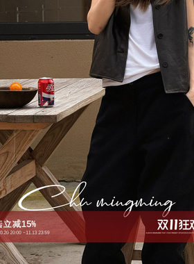 CHU楚妞【标杆2代】 四角标手工缝线2026新款秋季加厚工装裤