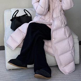 女弯刀奶奶裤 新款 潮 2025秋冬季 CHU楚妞牦牛绒色织松紧腰休闲长裤