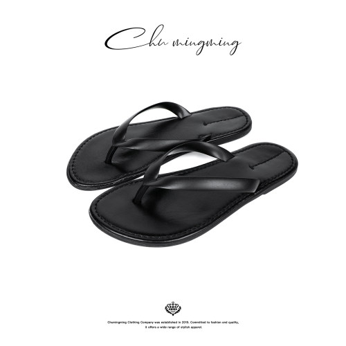 TR软糯羊皮夹脚平底人字拖拖鞋