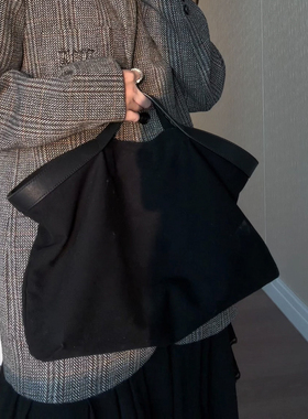 CHU楚妞大容量子母包女新款单肩腋下高级感通勤包简约黑色托特包