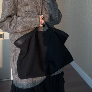 CHU楚妞大容量子母包女新款单肩腋下高级感通勤包简约黑色托特包