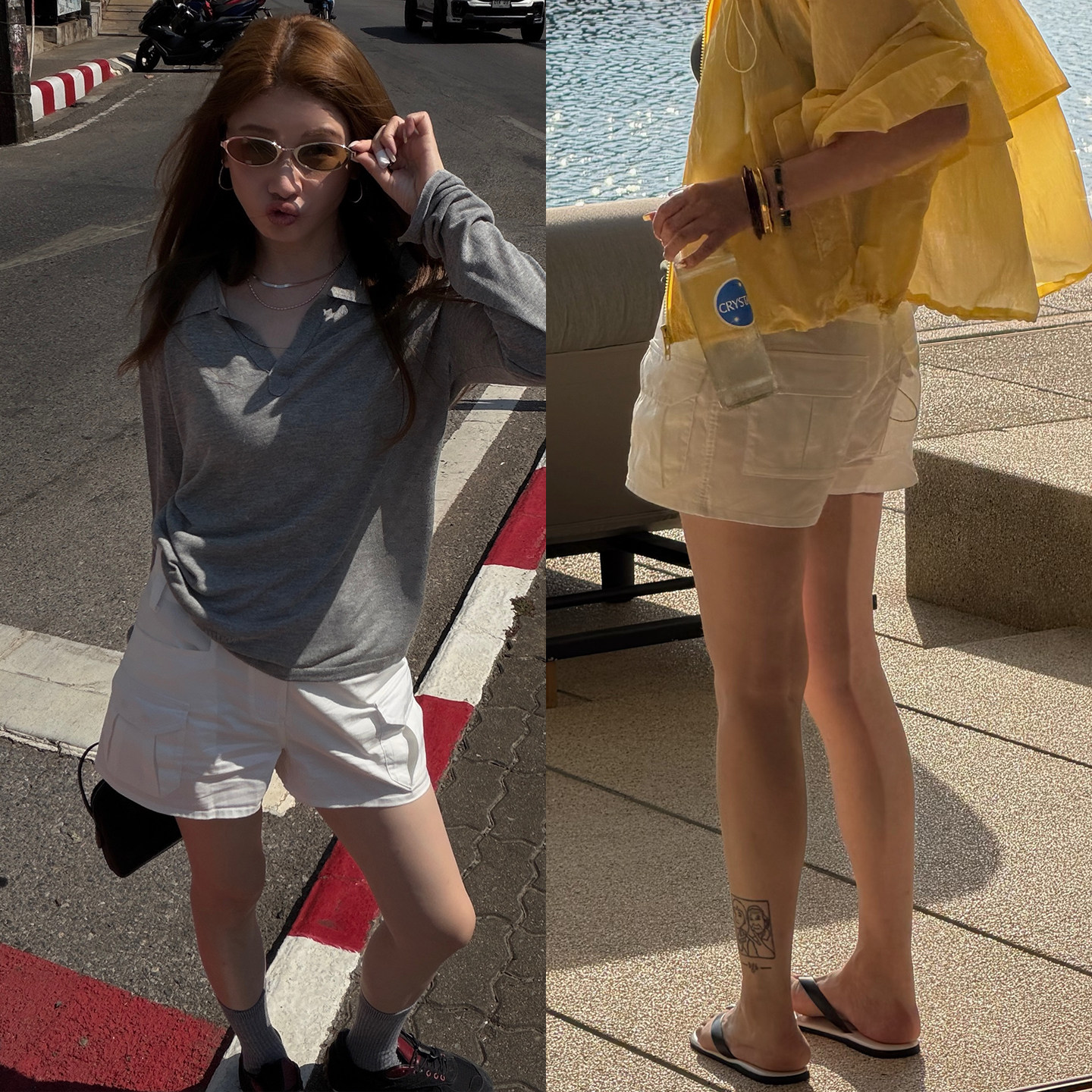 CHU楚妞[伐木]日本精纺棉口袋休闲短裤2026夏季新款女工装裤子