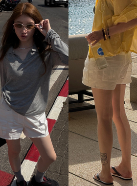 CHU楚妞[伐木]日本精纺棉口袋休闲短裤2026夏季新款女工装裤子