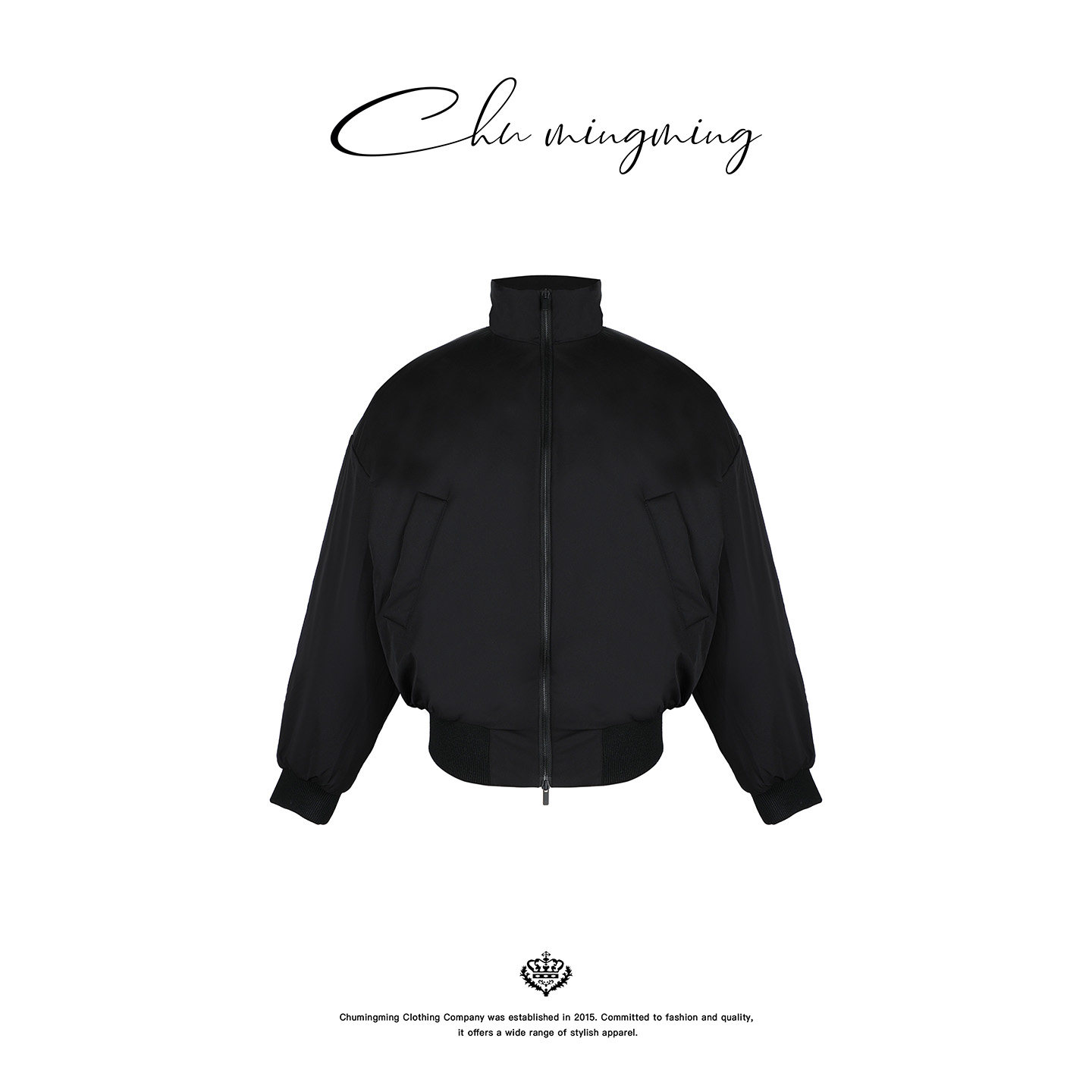 CHU楚妞 [黑屿]三防羊毛内里收口短外套2025冬季新款男女简约夹克,女装/女士精品,短外套,淘宝优惠券,粉丝福利购,淘宝优惠卷