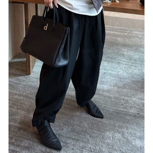 南非二代 女日系简约老爹裤 纯棉休闲长裤 新款 子 2025夏季 CHU楚妞