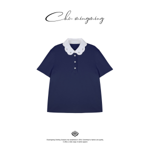 CHU楚妞[花间]棉麻POLO背心连衣裙2026夏季新款女老钱风裙子