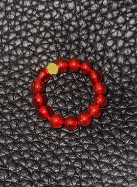 CHU楚妞红玉髓戒指指环配饰SP25172