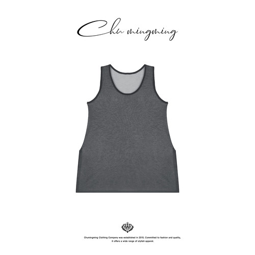 双层无袖马甲透气舒适吊带背心