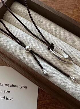 CHU楚妞限定纯银挂坠大水滴项链首饰配饰SP2610-QYSD