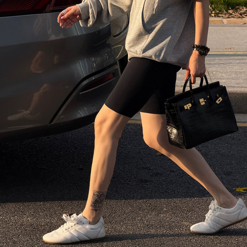 弹力紧身瑜伽短裤运动风打底裤