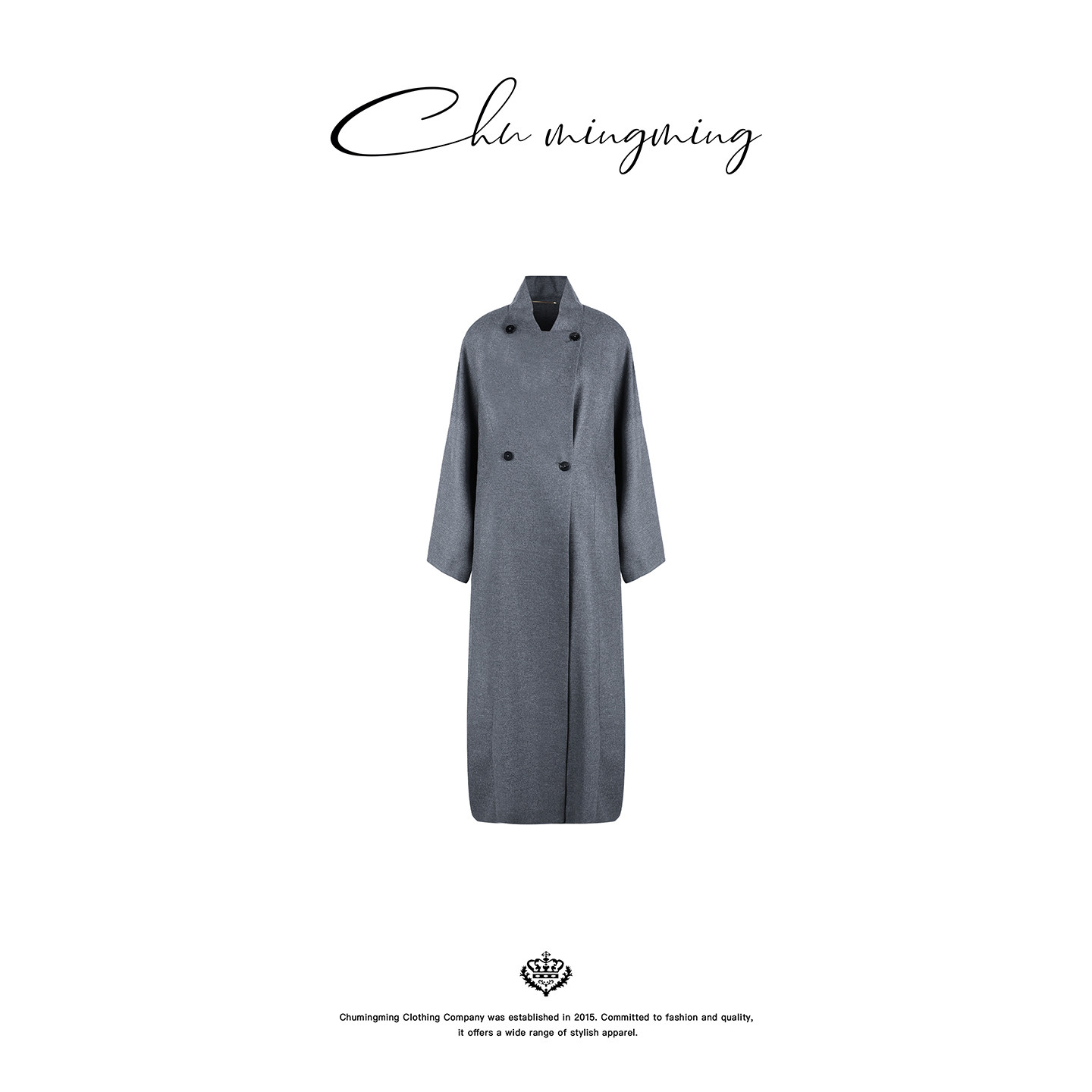 CHU楚妞[素束]澳洲羊绒羊毛纽扣长款毛呢外套2025冬季新款女大衣,女装/女士精品,毛呢外套,淘宝优惠券,粉丝福利购,淘宝优惠卷