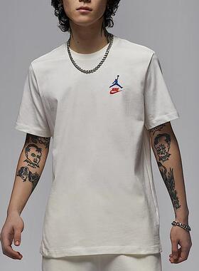 NIKE/耐克短袖男装Jordan印花图案宽松运动棉T恤上衣IB7527-133