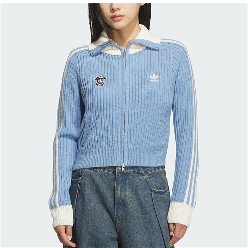 adidas三叶草女装 时尚舒适运动休闲修身翻领针织线衫KF0719,运动服/休闲服装,运动毛衣/线衫,淘宝优惠券,粉丝福利购,淘宝优惠卷