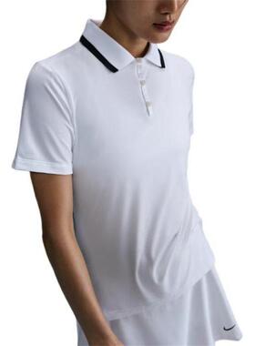 Nike耐克女装 简约舒适运动休闲修身POLO领短袖T恤FZ6298-100