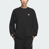 阿迪达斯V LABEL 正品 CREW男女中性款 宽松圆领休闲卫衣JM9107